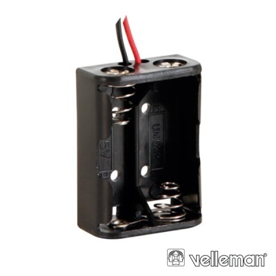 SUPORTE P 2 PILHAS N C FIOS VELLEMAN