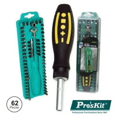 CONJUNTO DE CHAVE ROQUETE C 62 BITS E EXTENSOR PROSKIT