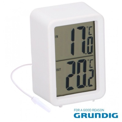 Termómetro Digital InteriorExterior Branco GRUNDIG