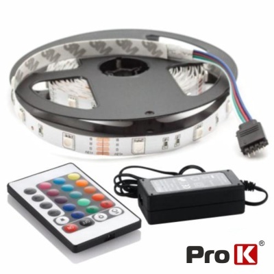 KIT FITA 300 LEDS 3528 IMPERMEÁVEL 12V 5M RGB CCONTROL