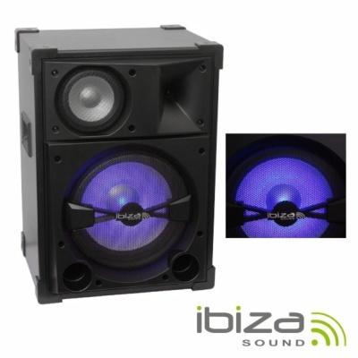 COLUNA PASSIVA 3 VIAS 15" 700Wmáx MDFABS LEDS AZUIS IBIZA