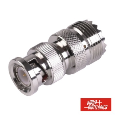 FICHA ADAPTADORA BNC MACHO  UHF FÊMEA