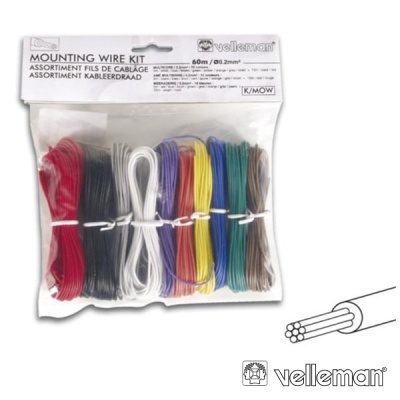KIT DE FIOS MULT. 10 CORES P MONTAGENS ELECTRÓNICAS VELLEMA