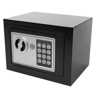 Cofre Eletrónico Aço 23x17x17cm Cinzento