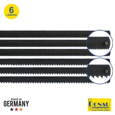 CONJUNTO 6 SERRAS P METAL E MADEIRA (3 CADA) 148MM DONAU