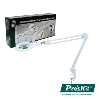 CANDEEIRO C LUPA BANCADA 5 DIOPTRIAS 90 LEDS 12W PROSKIT