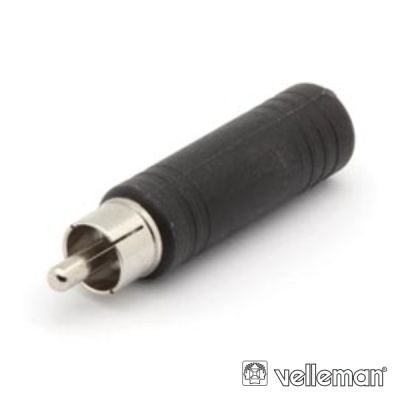 FICHA ADAPTADORA RCA MACHO  JACK 6.35MM FÊMEA MN VELLEMAN