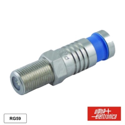 FICHA F FÊMEA DE COMPRESSÃO P CABO 6.1MM RG59