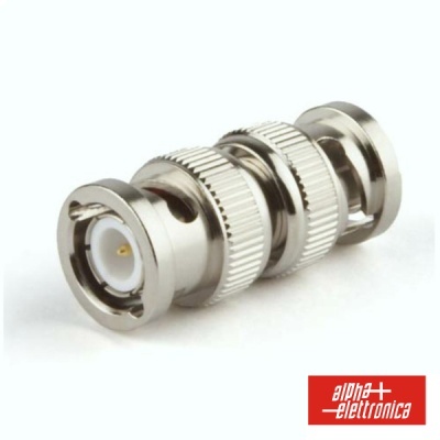 FICHA ADAPTADORA BNC MACHO  MACHO NIQUELADA