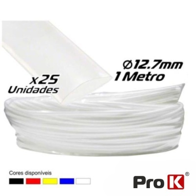 TUBO MANGA TERMORETRÁCTIL 12.7MM 1.2M 25X TRANSPARENTE PRO