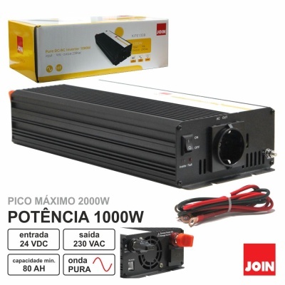 CONVERSOR 24V-230V 1000W Onda Pura JOIN