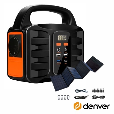 Bateria Portátil 155W 42000mAh C Painel Solar DENVER