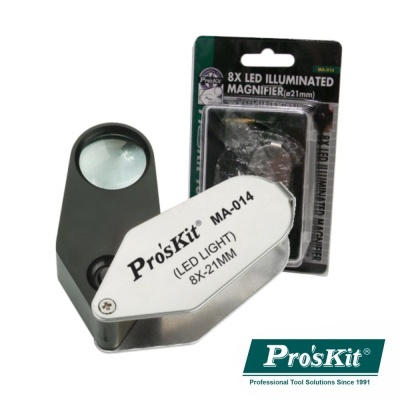 LUPA DE BOLSO 8X C LED PROSKIT