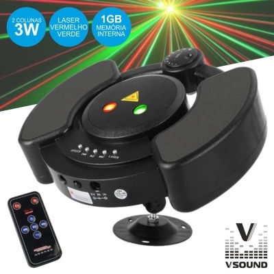 MINI LASER 150 VERMELHOVERDE STAR CLEITOR MP3 VSOUND