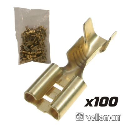 TERMINAL FASTON FÊMEA 6.3X8MM 100X BRONZE VELLEMAN