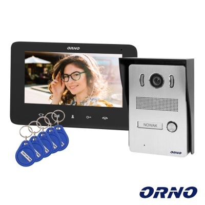 Vídeo Porteiro C Lcd 7" Cores E Leitor RFID Preto ORNO