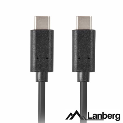 Cabo USB-C 2.0 Macho  USB-C Macho 1.8m Preto LANBERG