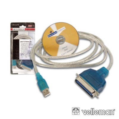 CABO ADAPTADOR USB  PORTA PARALELA CENTRONIC 1.2M VELLEMAN
