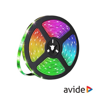 Rolo de fita LED colorida multicolor com luzes brilhantes