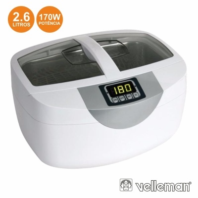 EQUIPAMENTO DE LIMPEZA ULTRASÓNICO 2.6L VELLEMAN