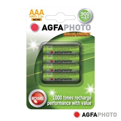 Pilha Recarregável AAA 1.2V 900mAh 4x Blister AGFAPHOTO