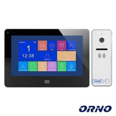 Vídeo Porteiro C Lcd 7" Cores LEDS Preto ORNO