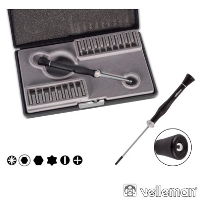 CONJUNTO DE 19 PONTAS P ELECTRÓNICA C CHAVE VELLEMAN