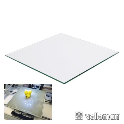 PAINEL VIDRO P IMPRESSORA 3D K8200 215x215x3MM VELLEMAN