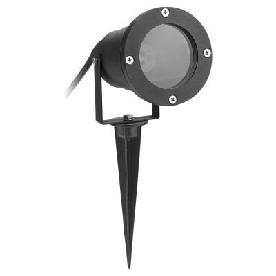 Luz de jardim LED preta com haste para fixar no solo