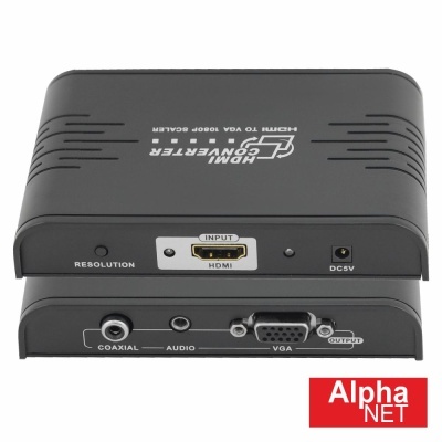 CONVERSOR HDMI > VGA C ÁUDIO ANALÓGICO ALPHANET