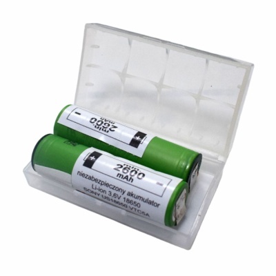 Pilha 18650 3.6V 2600mA C Patilhas Pack 2un SONY