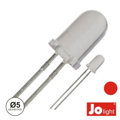 LED 5MM ALTO BRILHO VERMELHO JOLIGHT