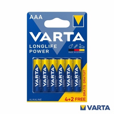 Pilha Alcalina LR03AAA 1.5V 4x+2x Longlife Power VARTA