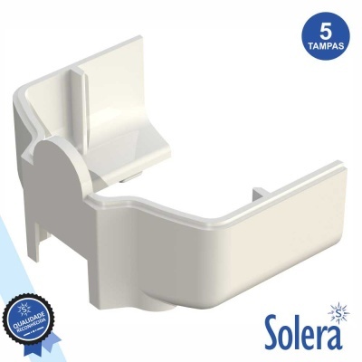CONJUNTO 5 TAMPAS P CALHA TÉCNICA PVC SOLERA