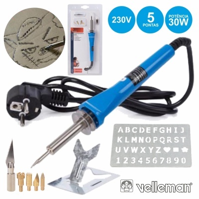 CANETA DE PIROGRAFIA 30W C ACESSÓRIOS