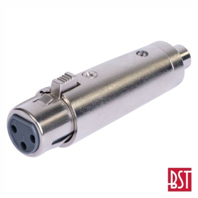 Ficha Adaptadora XLR 3p Fêmea  Jack 6.35mm Fêmea St BST