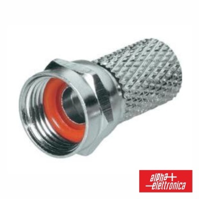 FICHA F FÊMEA NIQUELADA P CABO 4.6MM COM 1 O-RING