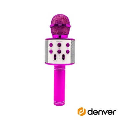 Microfone S Fios C Coluna Bluetooth Rosa DENVER