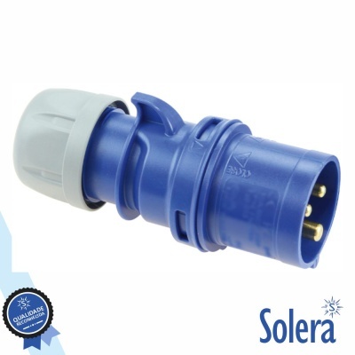 Ficha Industrial CEE Macho 32A 2P+T 230V IP44 SOLERA