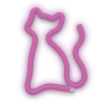 Luz LED Neon Em Forma de Gato