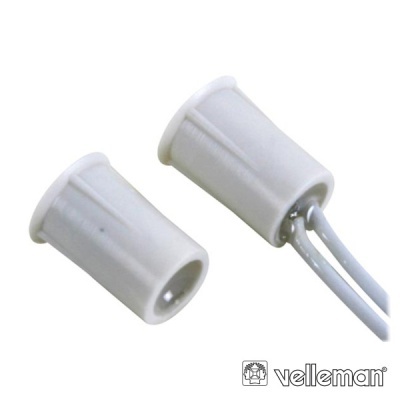 Capa protetora branca cilíndrica para sensor com cabos