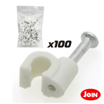 BRAÇADEIRA DE PAREDE C PREGO P CABO 56MM 100X