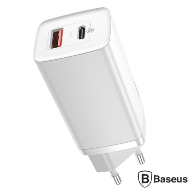 Alimentador Comutado USB-C PD  USB-A 65W GaN2 BASEUS