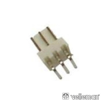 PLACA DE 3 CONTACTOS MACHO ÂNGULAR 90º VELLEMAN