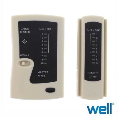 Testador de Cabos Rede RJ45 WELL