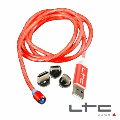 Cabo USB-A P MicroUSBUSB-CLightning 1m C Luz Vermelha