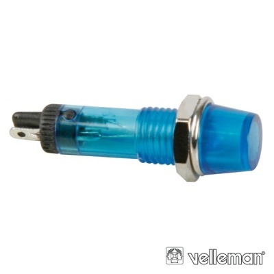 LUZ PILOTO REDONDO AZUL 8MM 12V VELLEMAN
