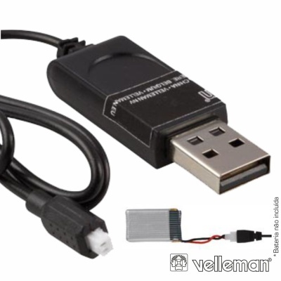 CABO USB-A P CARREGAR RCQC1 E RCQC3 VELLEMAN