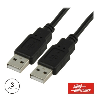 CABO USB-A 2.0 MACHO  USB-A MACHO 3M