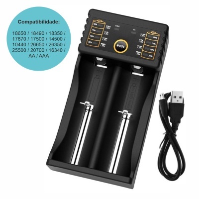 Carregador de Baterias Li-Ion C Mola Ajustável